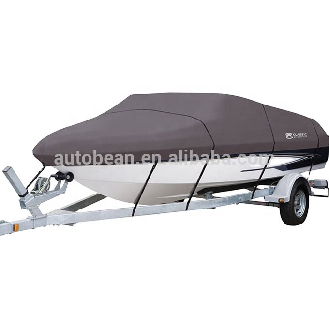 Boat Covers Waterproof Polyester Grey Custom Boat Dust Covers